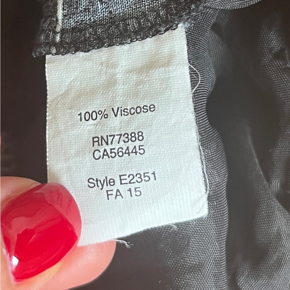 Madewell Black Check 100% Viscose Elastic Waist Tapered Jogger Pants Size L - Picture 10 of 11